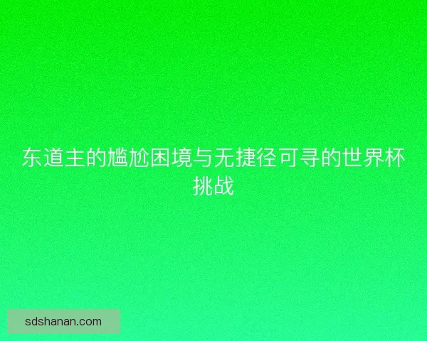 东道主的尴尬困境与无捷径可寻的世界杯挑战